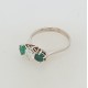 Pre Owned 18ct White Gold Emerald and Diamond Ring ZB401